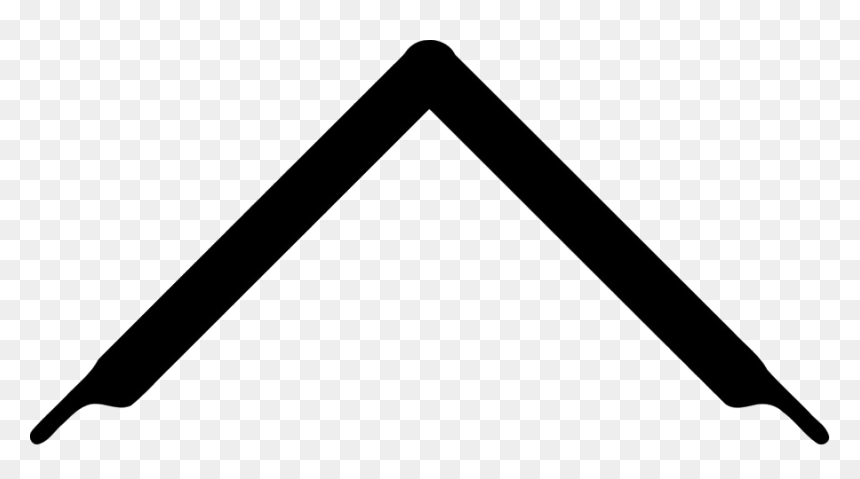 Roof Black Triangle Font Transparent Image Clipart - Clip Art, HD Png Download - dotted arrow png