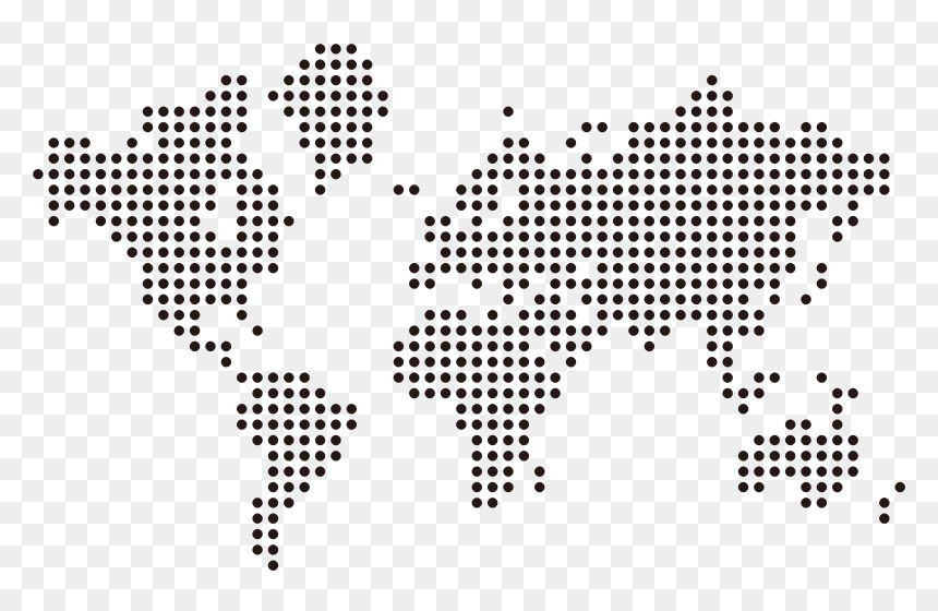 World Map Dotted Transprent - World Map Dotted Vector, HD Png Download - dotted arrow png