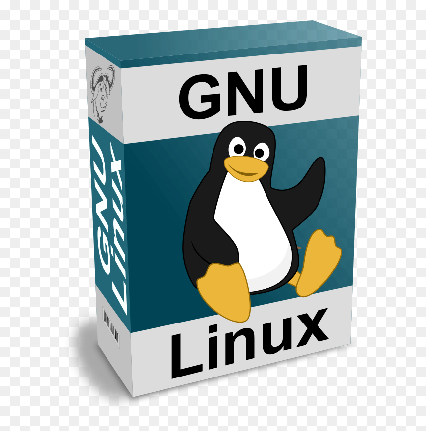 Free Vector Software Carton Box With Gnu - Software Gnu, HD Png Download - linux penguin png