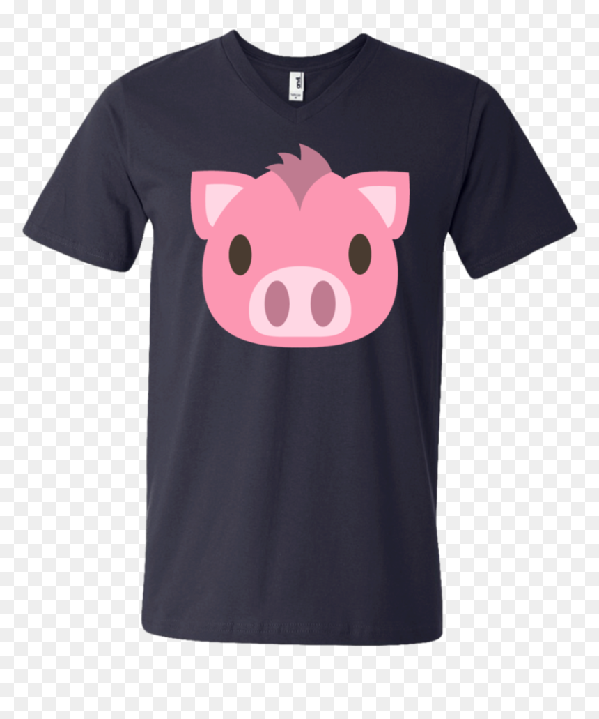 Pig Face Emoji Men"s V Neck T Shirt - Gucci T Shirt 2018, HD Png Download - pig emoji png