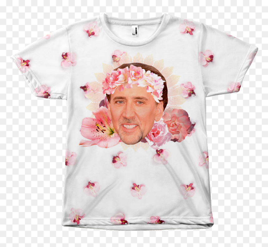 Nicolas Cage T Shirt, HD Png Download - nick cage face png