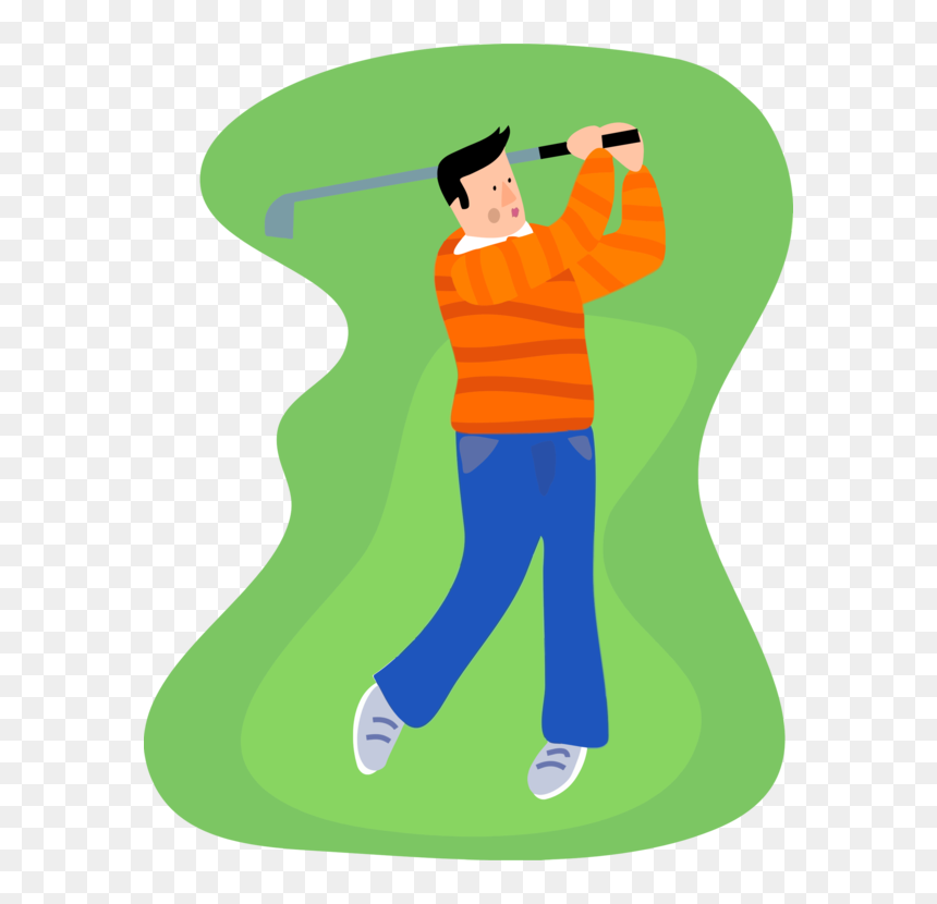 Standing,human Behavior,grass - Guy Playing Golf Png, Transparent Png - golf grass png
