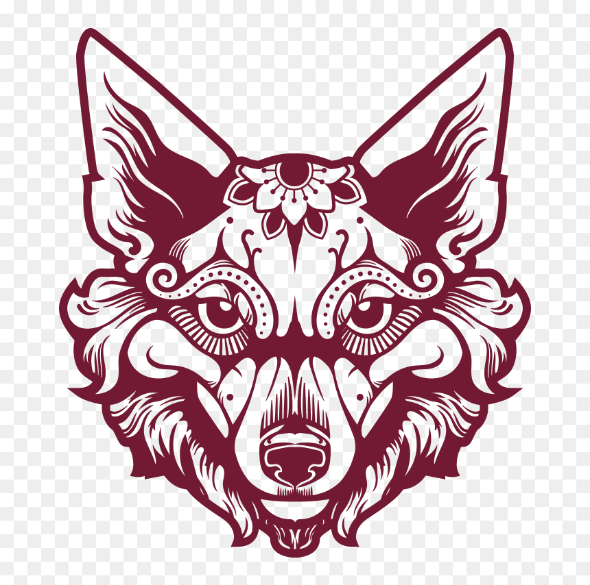 Sacred Coyote Tattoo Style Logo Created By E-rex Of - Coyote Tattoo, HD Png Download - wile e coyote png