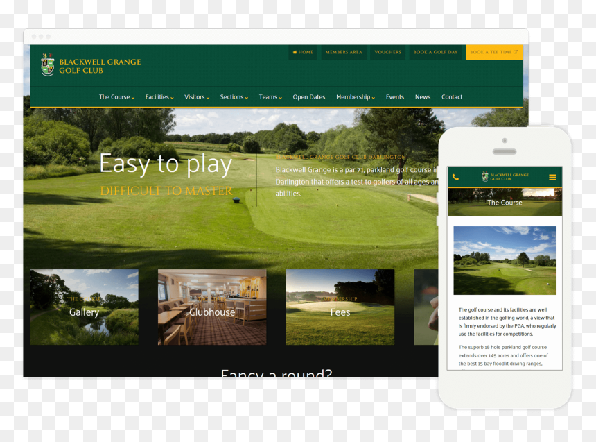 Blackwell Grange Golf Club - Lawn, HD Png Download - golf grass png