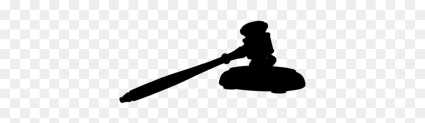 Black Judge Hammer Law Transparent Background - Silhouette, HD Png Download - judge hammer png
