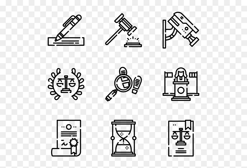 Law And Justice - Kitchen Icons Free, HD Png Download - judge hammer png