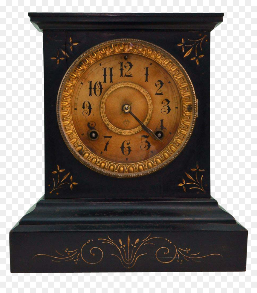 Antique, HD Png Download - gold clock png