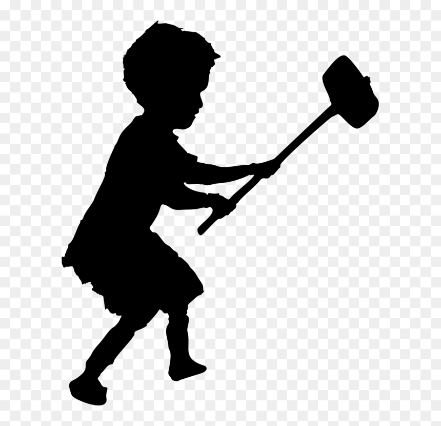 Human - Banksy Et Moi, HD Png Download - hammer silhouette png