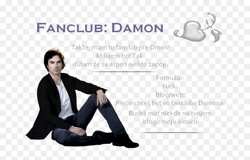 Sitting , Png Download - Sitting, Transparent Png - damon salvatore png