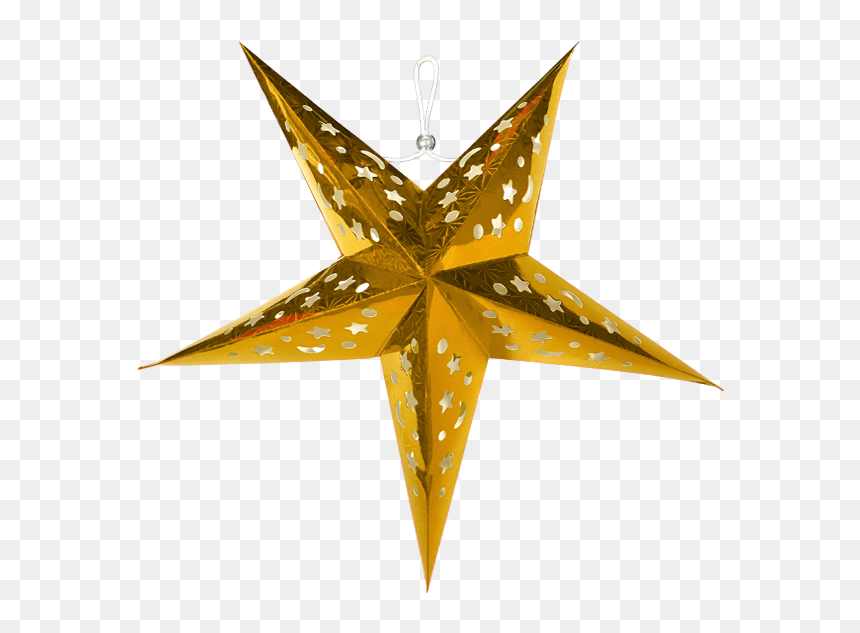 Gold Star Png -gold Star Paper Lanterns - Stars Paper Lantern Png, Transparent Png - chinese lanterns png