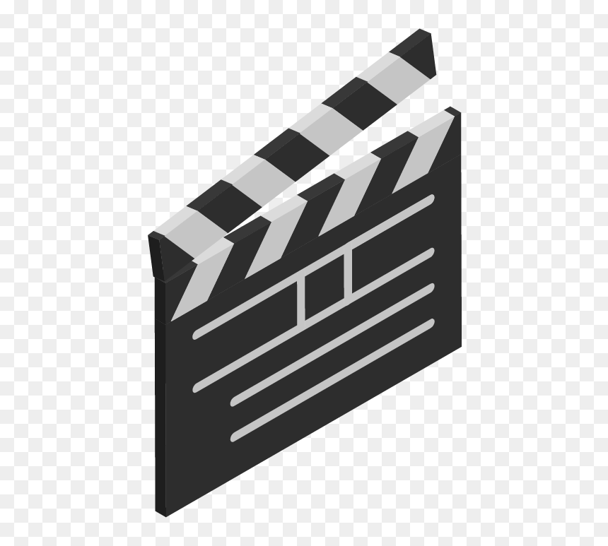 Clapperboard Isometric, HD Png Download - clapper board png