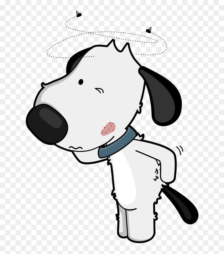 Top 10 Tips Before The Vet Is Called Dogs First - Dog With Fleas Illustration, HD Png Download - dog nose png
