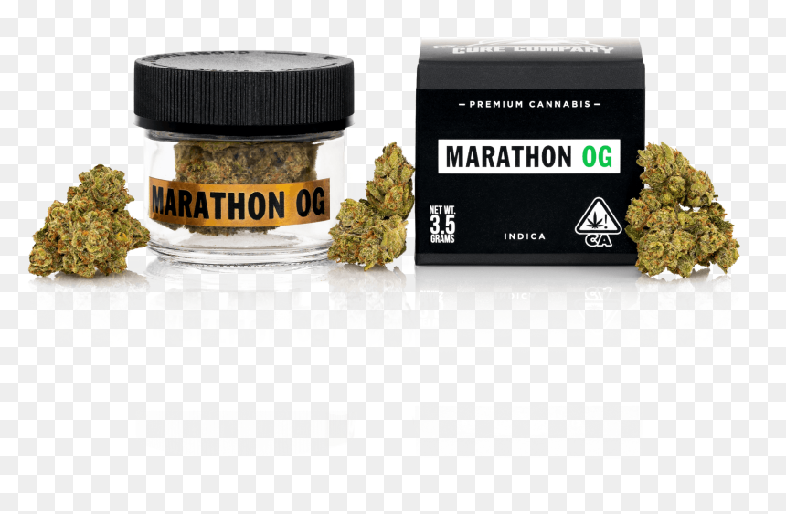 Cure Company Marathon Og, HD Png Download - jar of weed png
