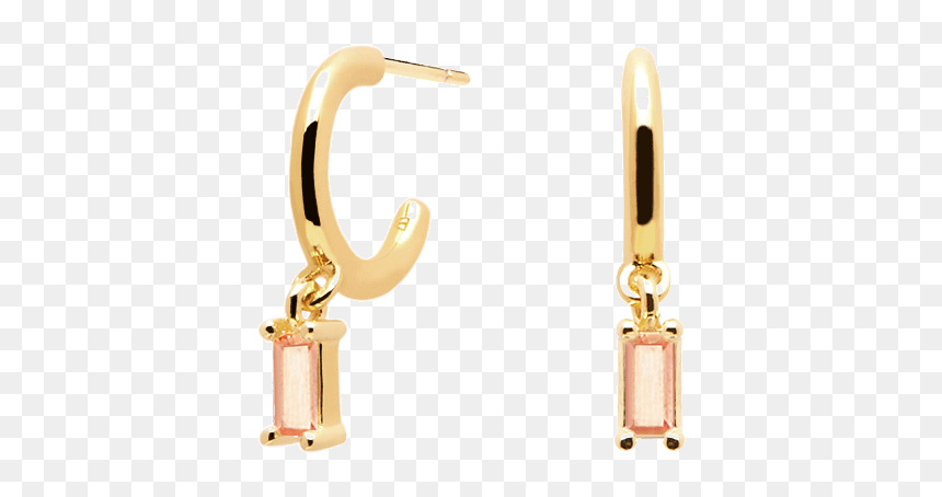 Peach Alia Gold Earrings - Earring, HD Png Download - alia png