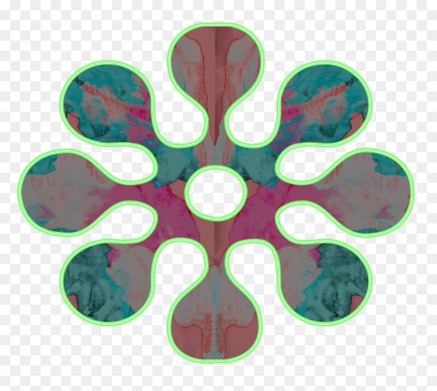 Wheel Flowe Neon Green Border - Paopao Crafts Moldes, HD Png Download - alia png