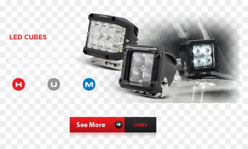 Heise Led Cubes, HD Png Download - headlights png