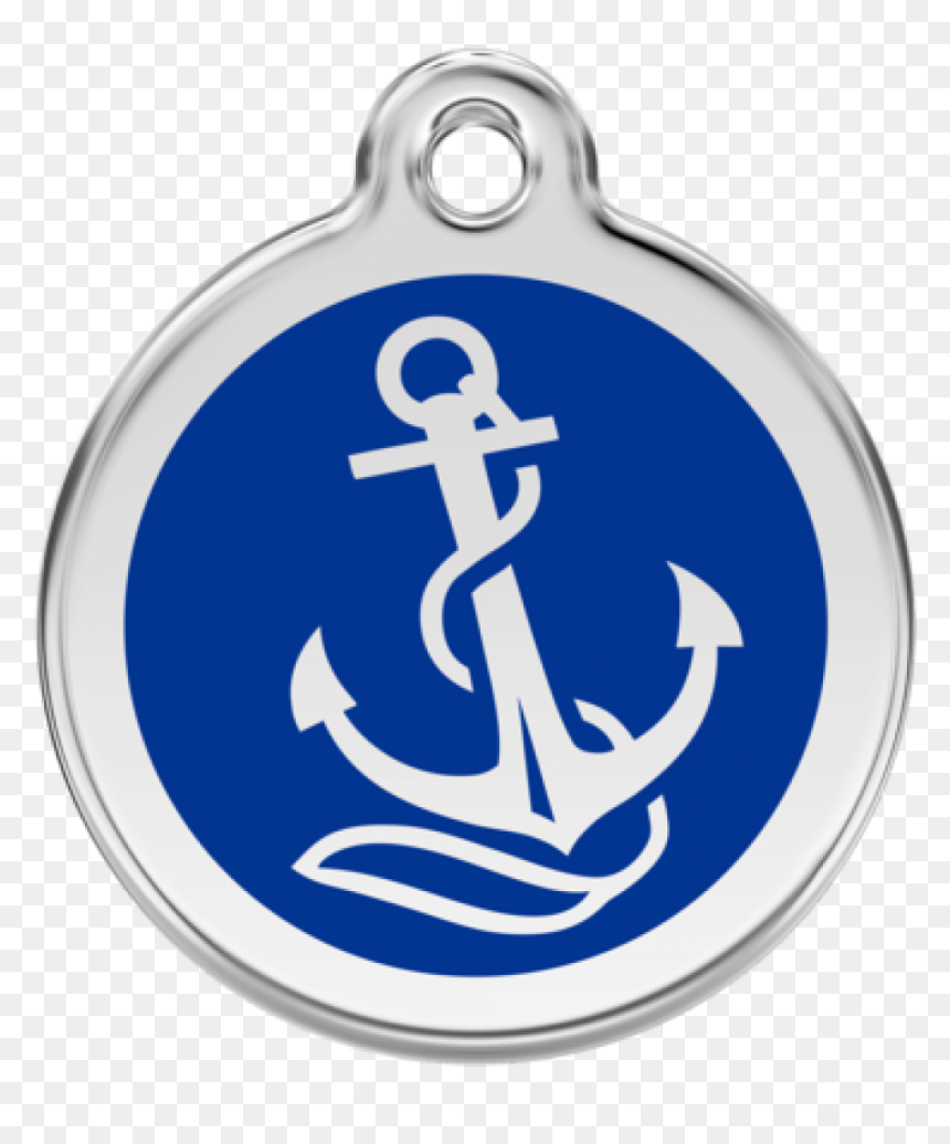 Dark Blue Anchor Pet Tag - Pet Tag, HD Png Download - blue anchor png