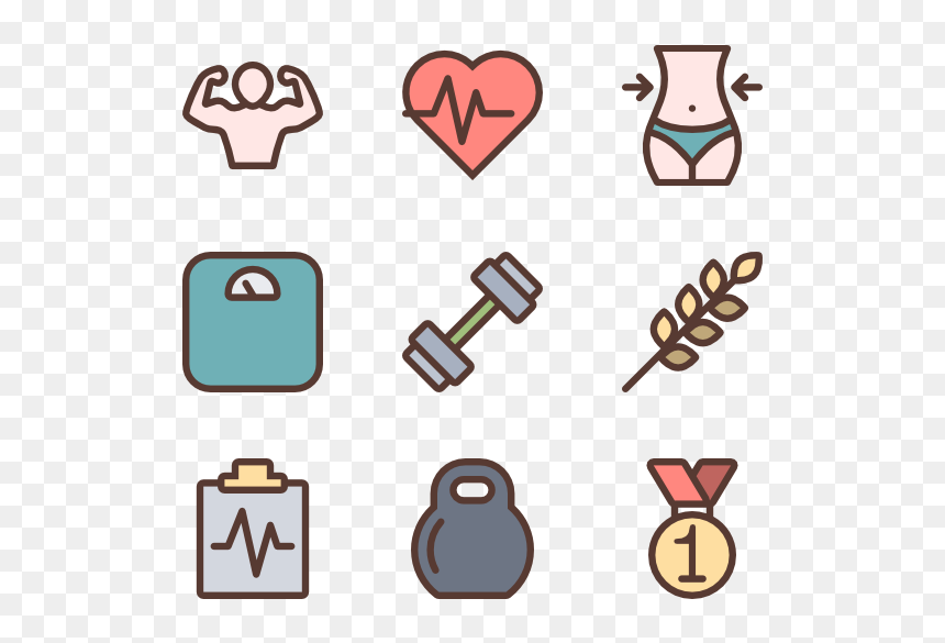 Fitness Icon Png, Transparent Png - fitness icons png