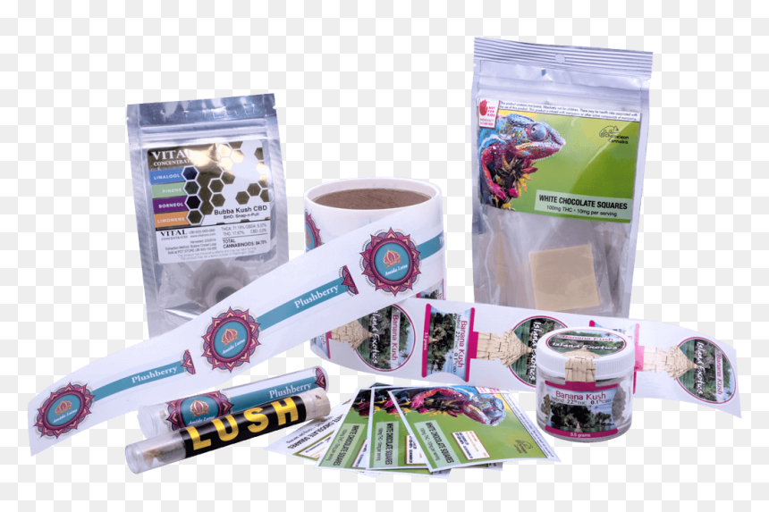 Cannabis Labels On Mylar Bags And Jars - Figurine, HD Png Download - jar of weed png