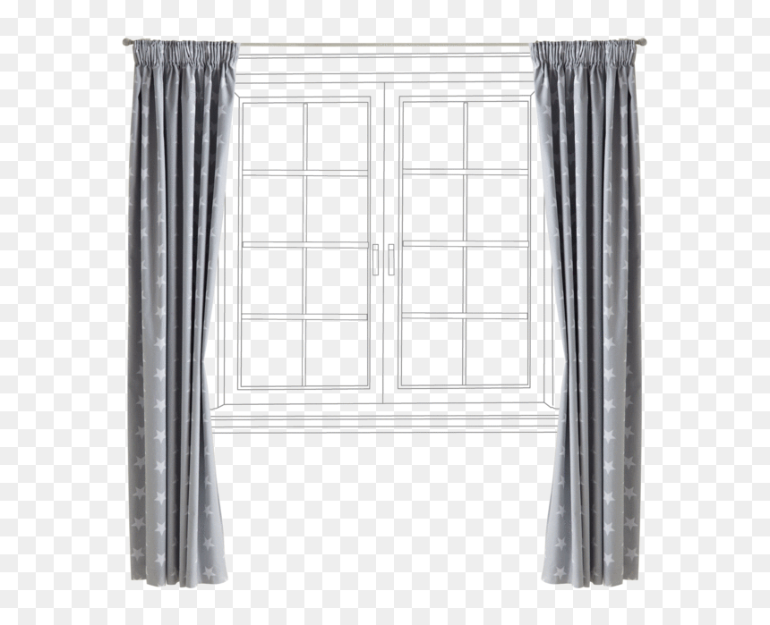 Children"s Blackout Curtains - Window, HD Png Download - white curtains png