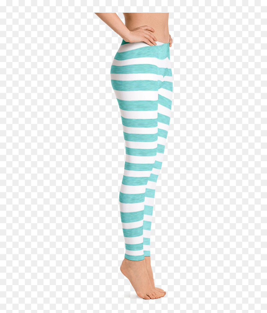 Watercolor Striped Leggings - Pink Yellow Blue Leggings, HD Png Download - horizontal stripes png