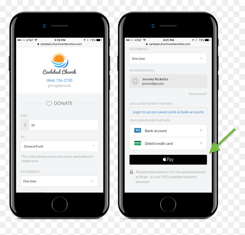 Apple Pay - Text To Give Planning Center, HD Png Download - apple pay png