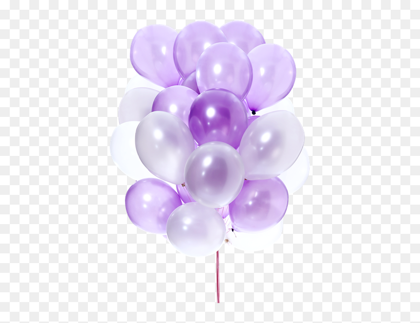 Picture Of Hugs And Kisses - White And Purple Balloons Png, Transparent Png - white balloon png