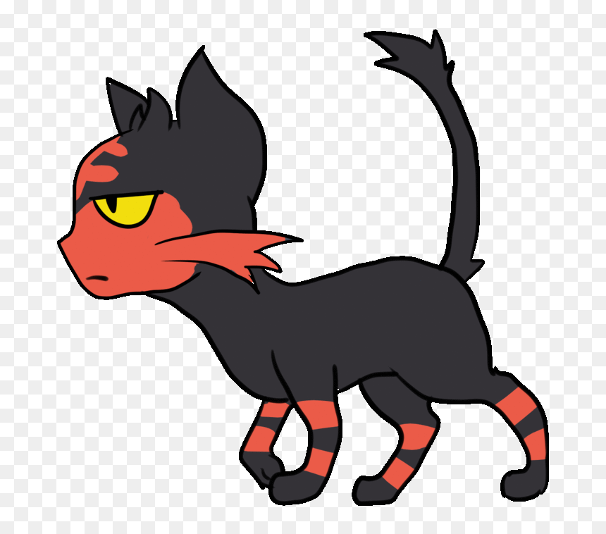 Litten Walking Gif, HD Png Download - pokemon gif png
