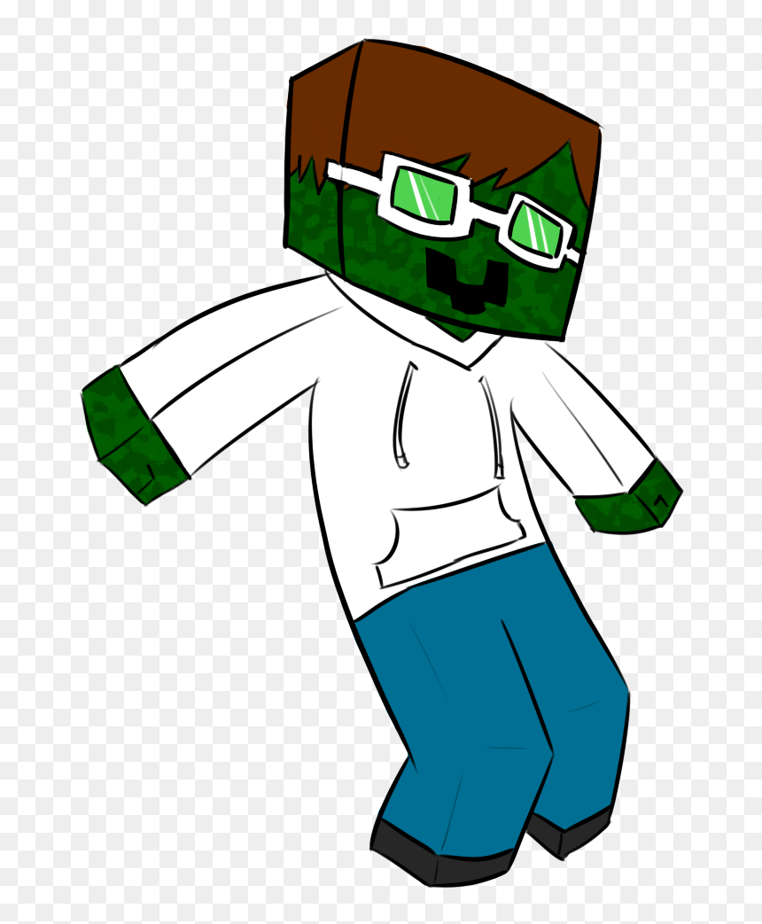 Cool Zombie Mascot - Cartoon Minecraft Zombie, HD Png Download - minecraft zombie png