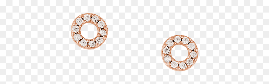 Circle Outline Crystal Stud Set"
 Class= - Circle, HD Png Download - white circle outline png