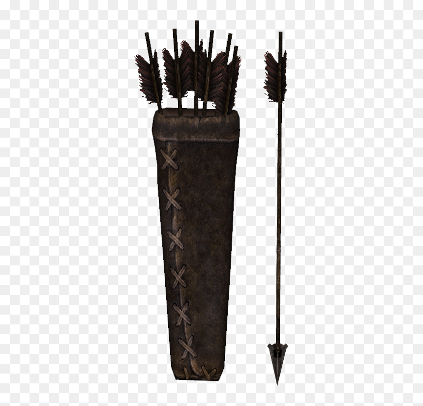 Elder Scrolls Skyrim Iron Arrow - Transparent Quiver And Arrow Png, Png Download - skyrim icon png