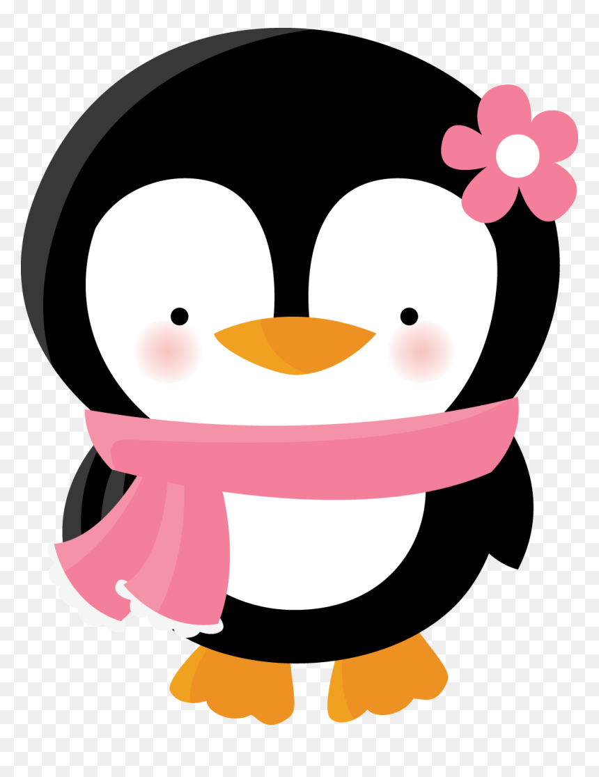 Transparent Baby Girl Clip Art - Girl Penguin Clip Art, HD Png Download - penguin clipart png