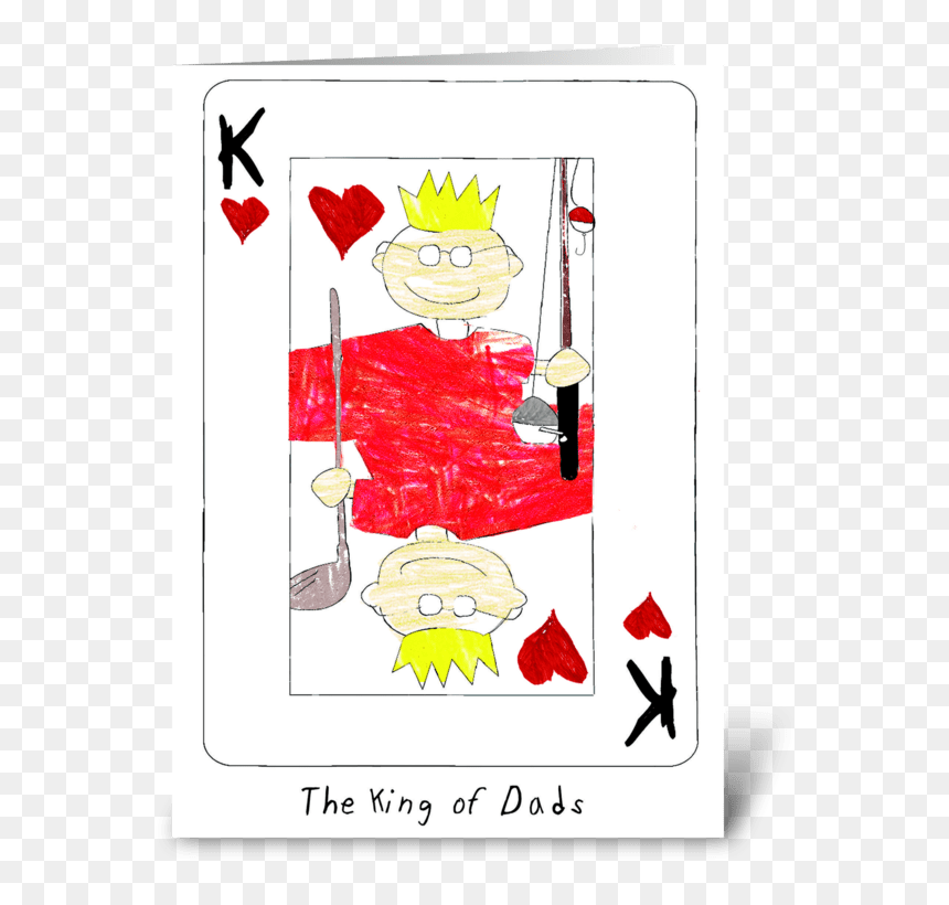 King Of Dads Greeting Card - Illustration, HD Png Download - king card png
