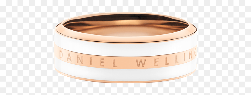 Classic Ring Satin White Rose Gold - Bangle, HD Png Download - white ring png