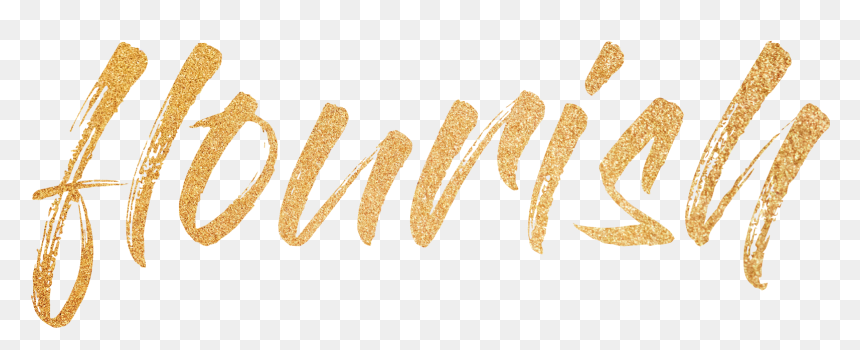 Flourish - Calligraphy, HD Png Download - gold flourish png