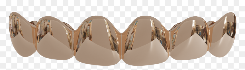 Image Of 6 Top Teeth Solid 10k Gold Grills - Wood, HD Png Download - gold grill png