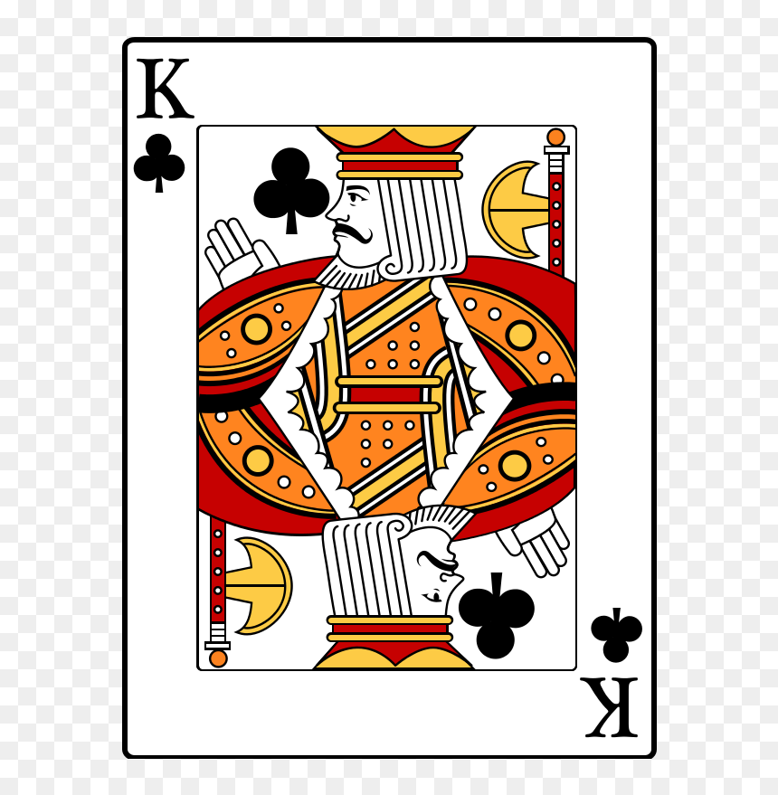 Free King Of Clubs - King Of Hearts Card Clipart, HD Png Download - king card png