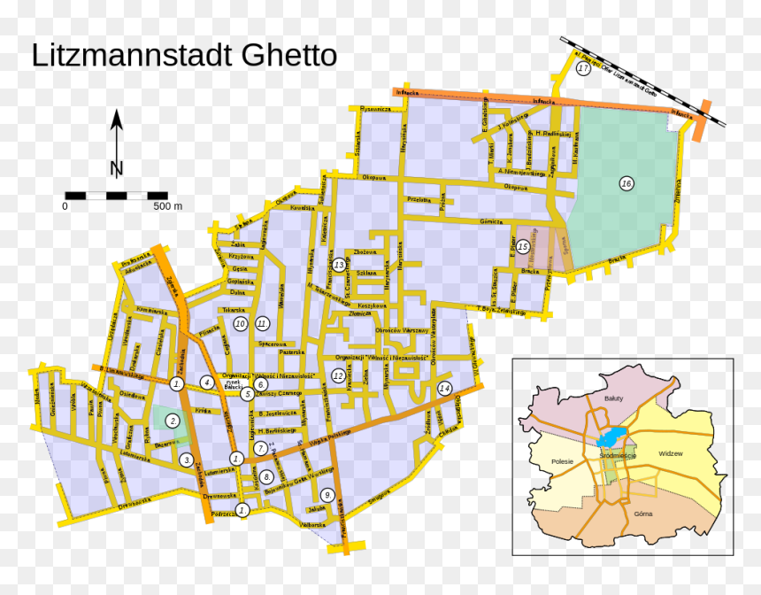 Getto W Łodzi Mapa, HD Png Download - ghetto png