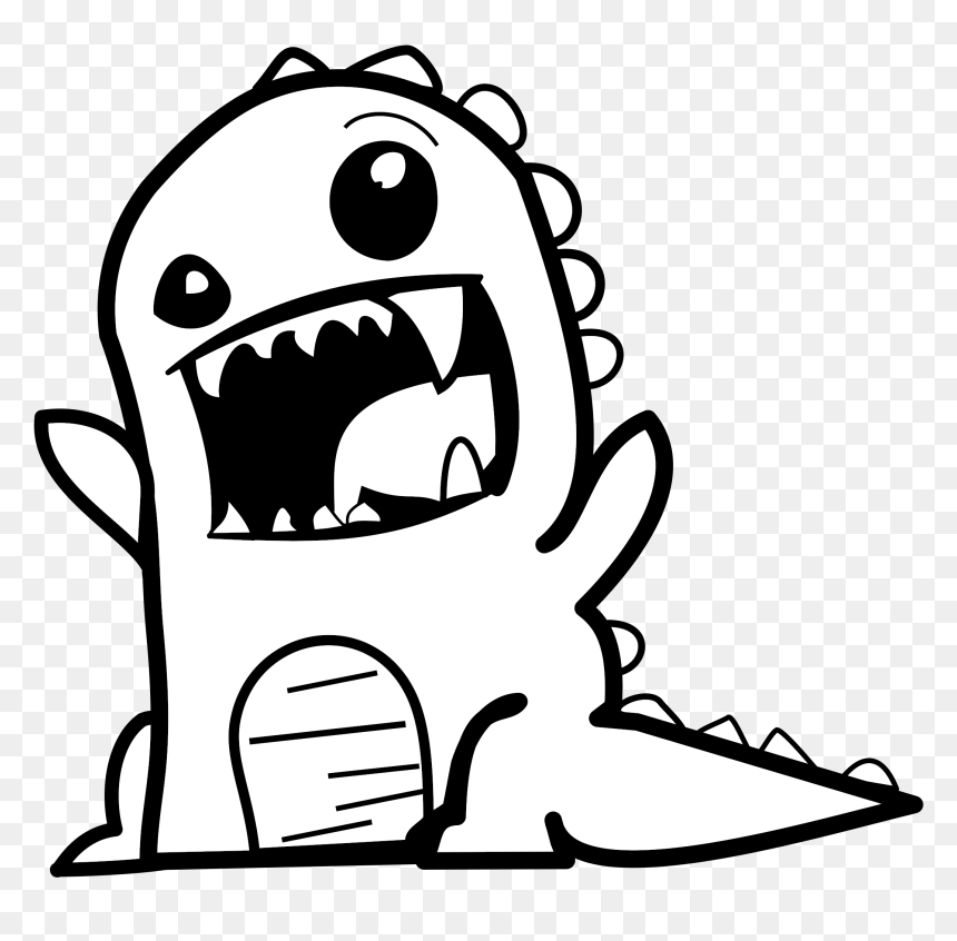 Rawr Dinosaur Outline Clip Arts - Rawr Dinosaur, HD Png Download - dinosaur cartoon png