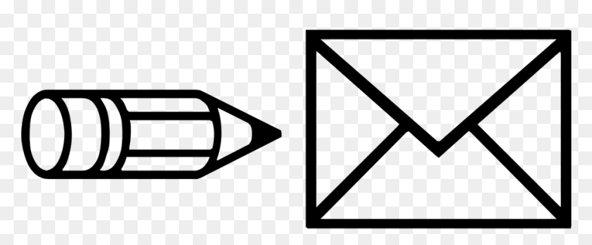 Write Envelope Icon Edit Pen Text Letter Email, HD Png Download - letter icon png