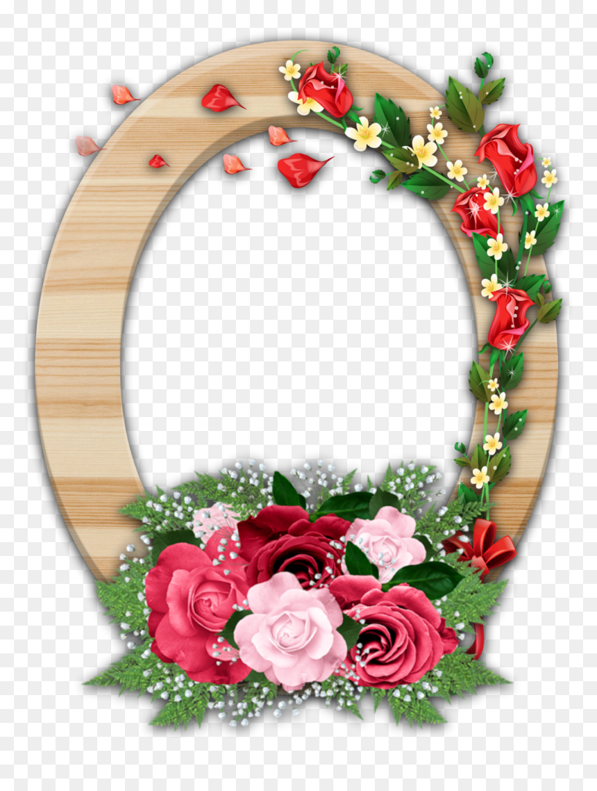 Transparent Wooden Border Png - Frame Border Flower Png, Png Download - wooden frames png