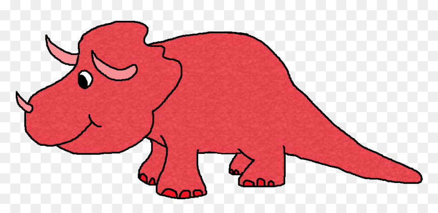 Footprints Clipart Triceratop - Transparent Background Dinosaur Clipart, HD Png Download - dinosaur cartoon png