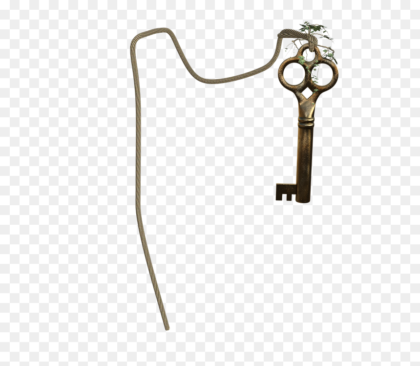 Key, Ivy, Band, Mystical, Fantasy, Gold - Mystical Fantasy Key, HD Png Download - gold key png