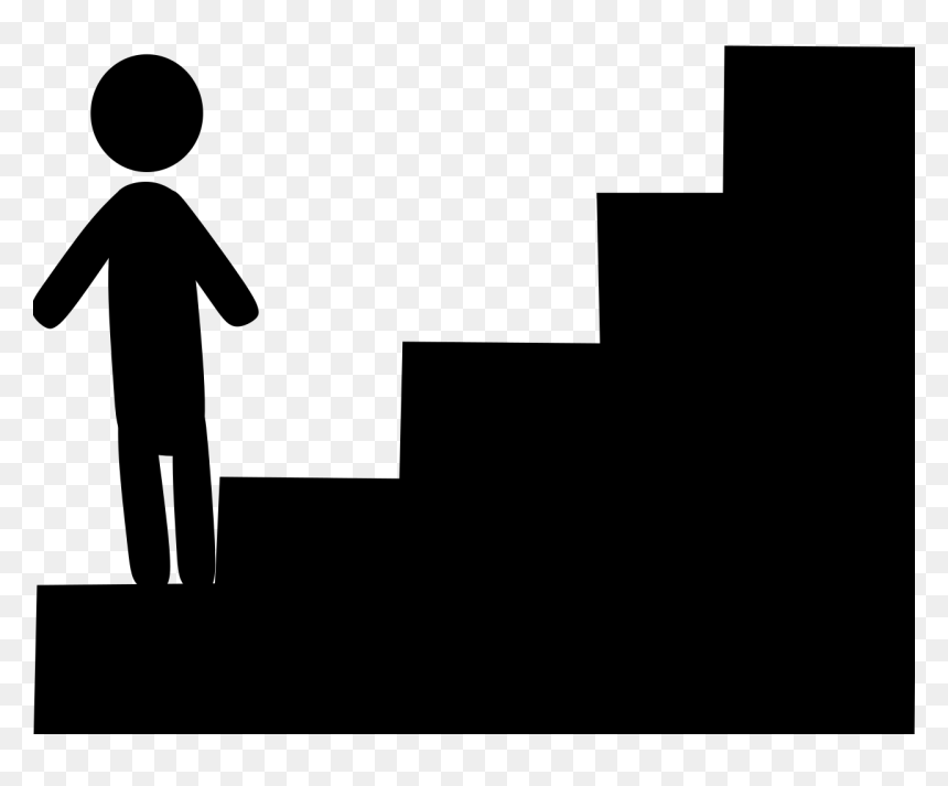 Silhouette, HD Png Download - stairs icon png