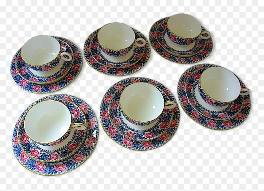 Suite Of Six "bone China - Saucer, HD Png Download - tea cups png
