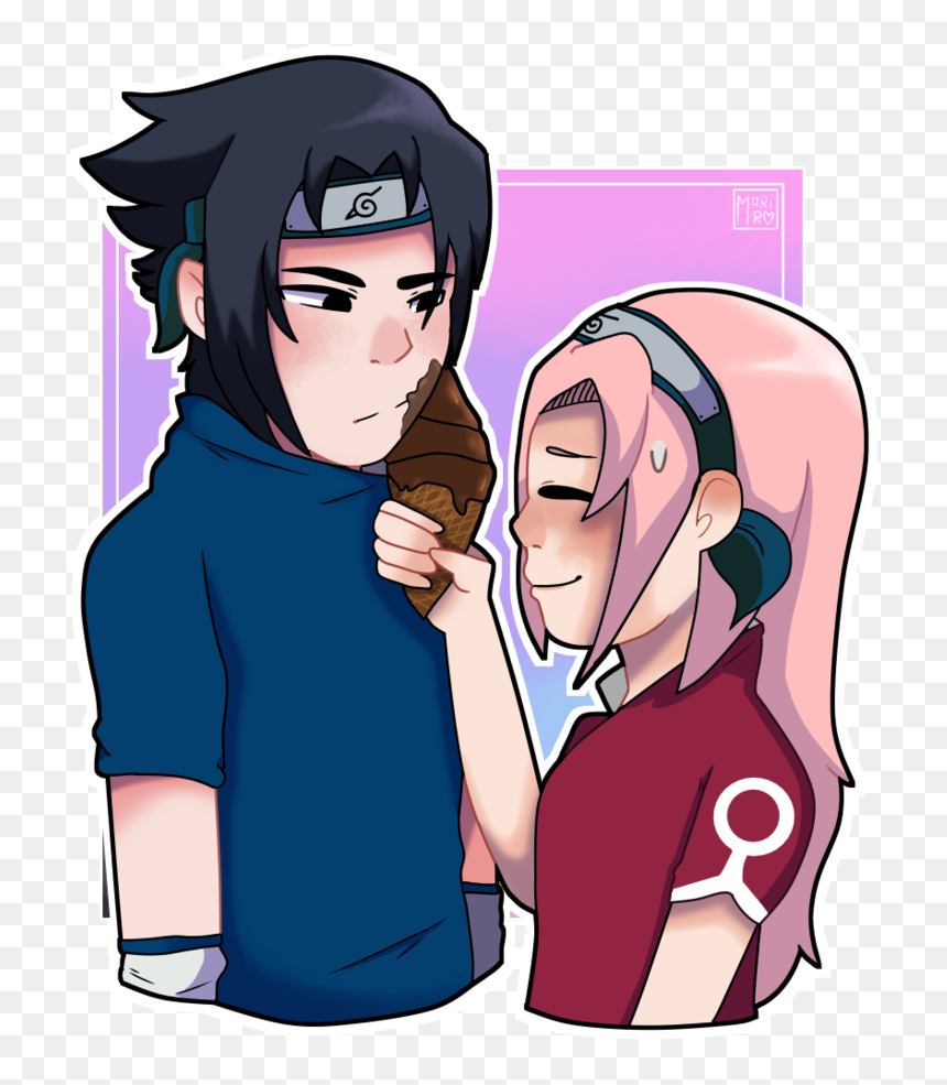 Sasuke And Sakura, HD Png Download - naruto hair png