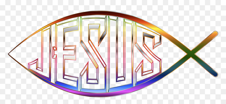 Jesus Fish Chromatic No Background Clip Arts, HD Png Download - jesus silhouette png