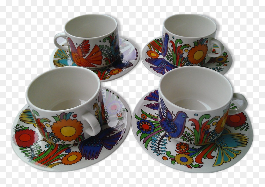 Set Of 4 Tea Cups Acapulco Villeroy & Boch"
 Src="https - Porcelain, HD Png Download - tea cups png