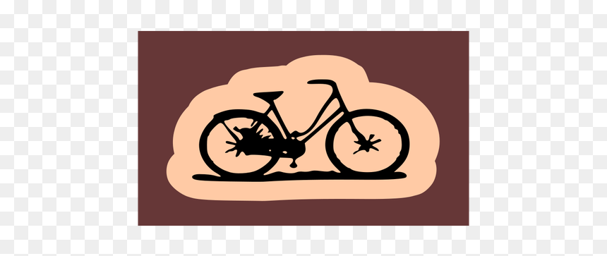 Bicycle Symbol - Bicycle, HD Png Download - bike silhouette png