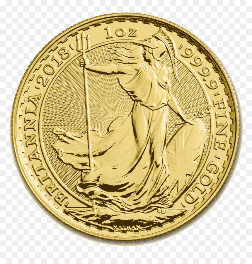 Transparent Gold Coins Clipart - Britannia 1oz Gold Coin, HD Png Download - pile of gold coins png
